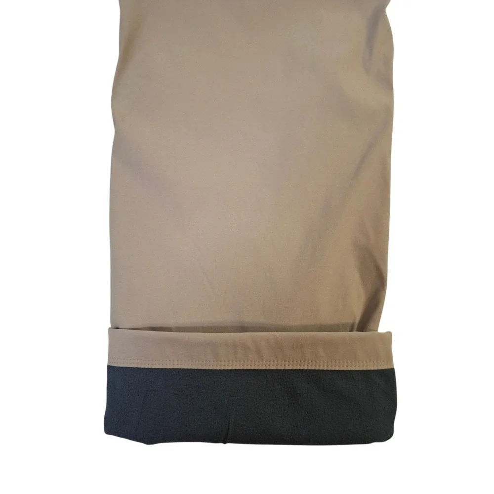 Eddie Bauer Rainier Fleece Lined Pants Mens 36x30 Tan Nylon Spandex Hiking NEW